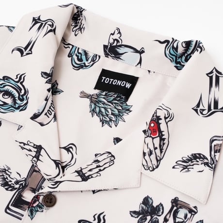 Open Collar Aloha Shirt / Natural