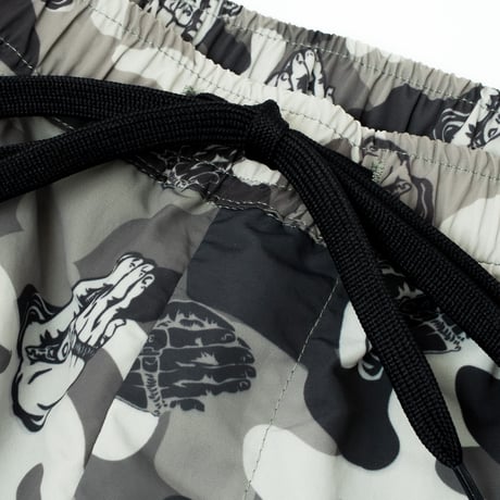 Nylon Short Pants / Black Camouflage