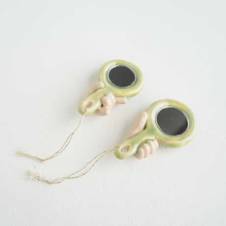 mirror series hand mirror  Green (2 types)