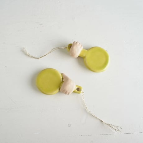 mirror series hand mirror  yellow green (2 types)
