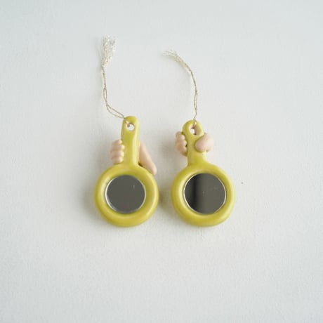 mirror series hand mirror  yellow green (2 types)