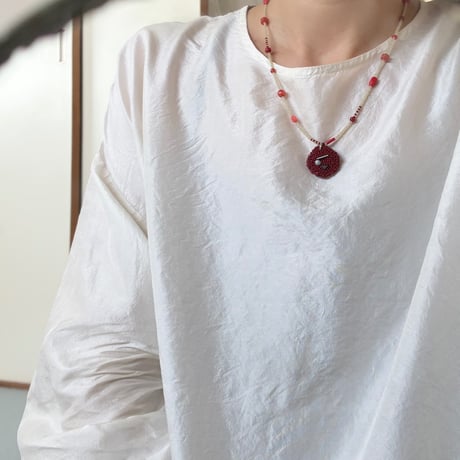 Charmネックレス  Red