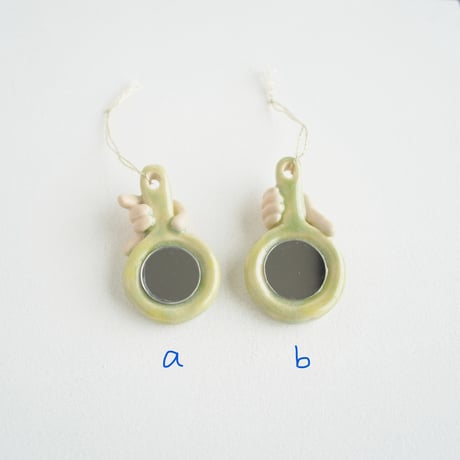 mirror series hand mirror  Green (2 types)