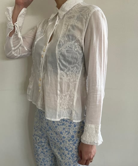 embroidery lace shirt