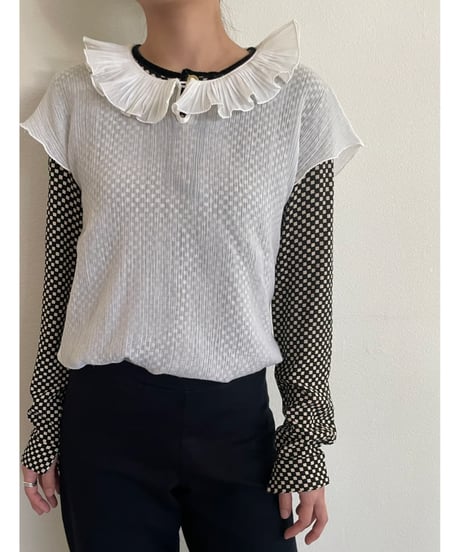 ruffle collar blouse