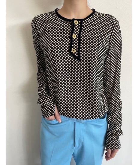 BALENCIAGA checkered flag tops