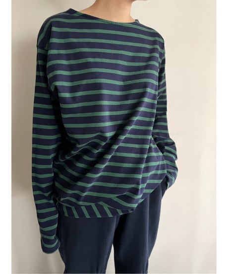 NAM "Banana  Basque Shirt"  (Navy×Green)