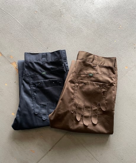 NAM "Bellows Flare Trousers" (Navy,Brown)