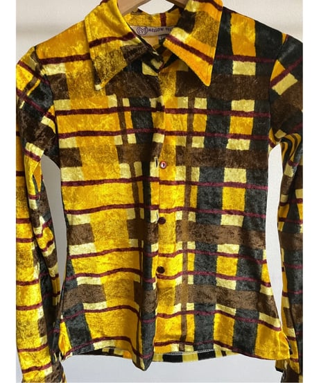 Velvet-Like check tops