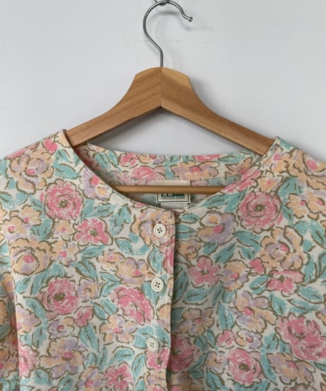 90s L.L.bean flower cardigan
