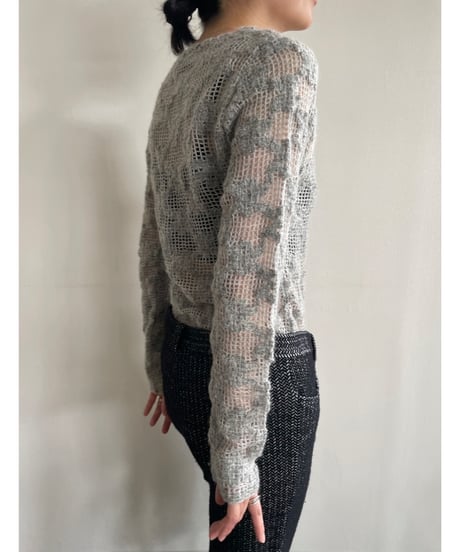 made in ITALY openwork knit