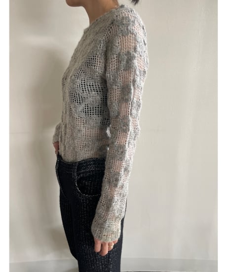 made in ITALY openwork knit