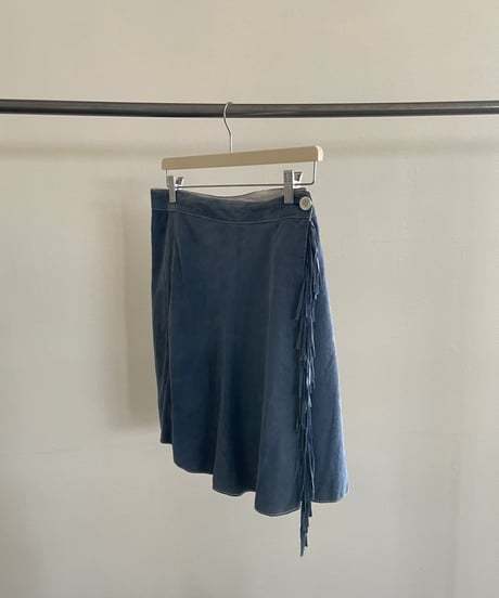 fringe leather skirt