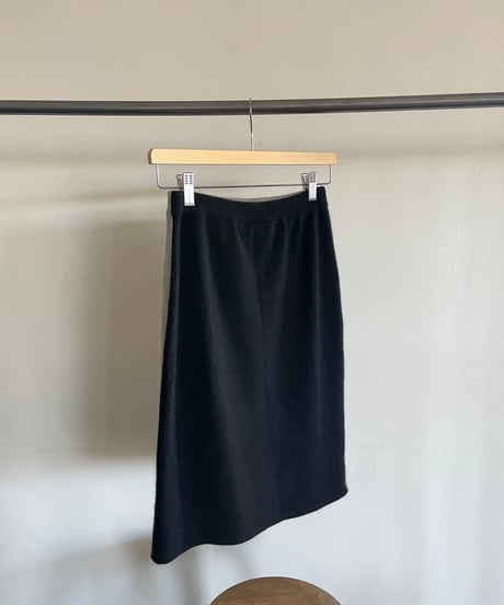 bicolor knit skirt