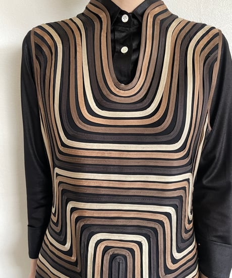 Geometric wave dress