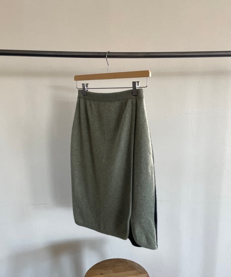 bicolor knit skirt