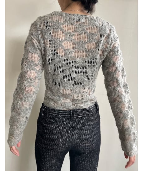 made in ITALY openwork knit