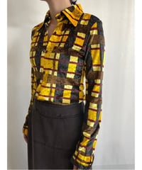 Velvet-Like check tops