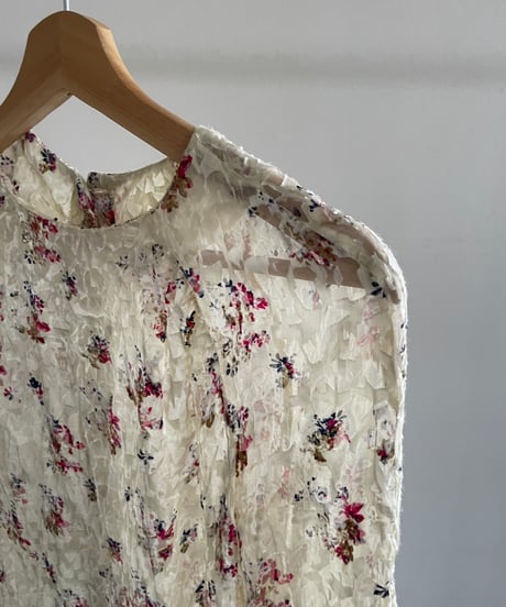 sheer flower blouse