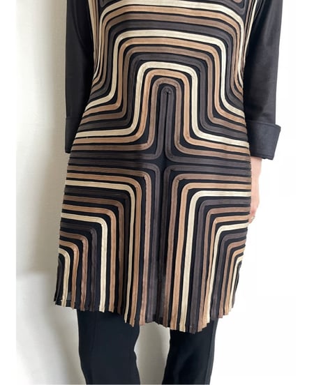 Geometric wave dress