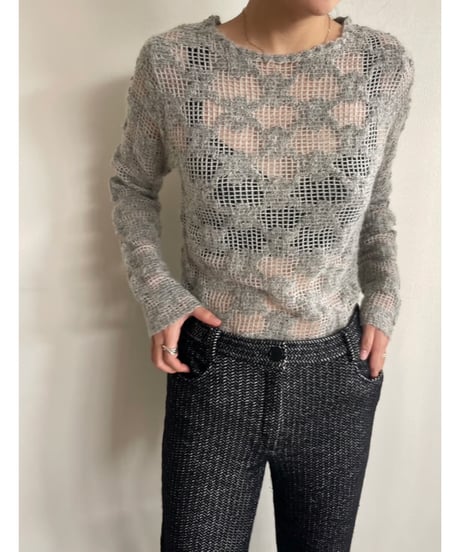 made in ITALY openwork knit