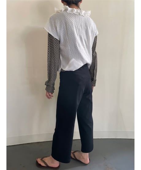 ruffle collar blouse