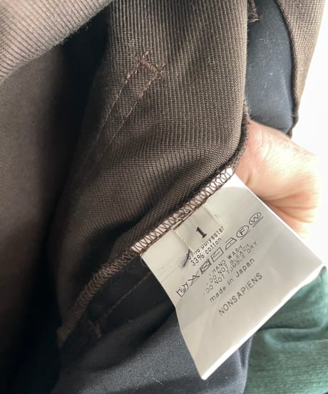NAM "Bellows Flare Trousers" (Navy,Brown)