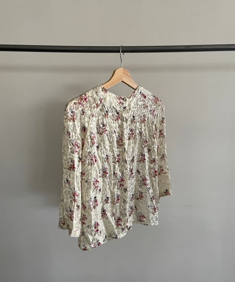 sheer flower blouse