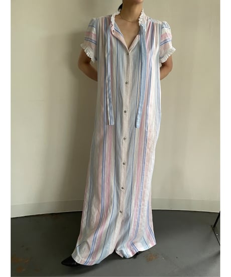 80s multi stripe dress