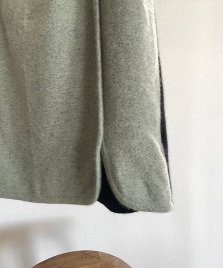 bicolor knit skirt