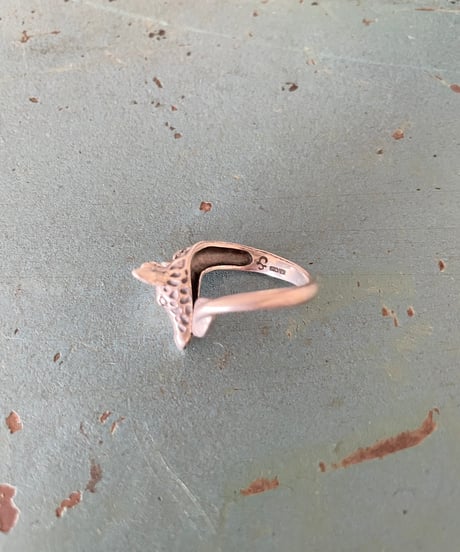 Vintage silver giraffe ring