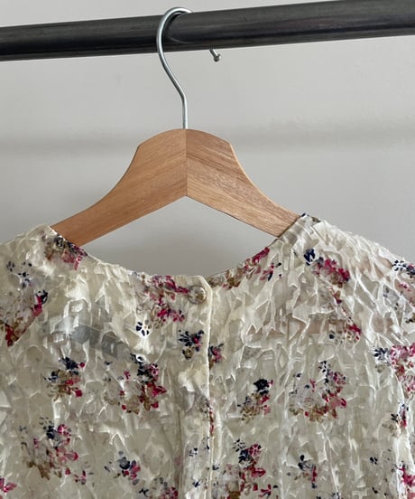 sheer flower blouse