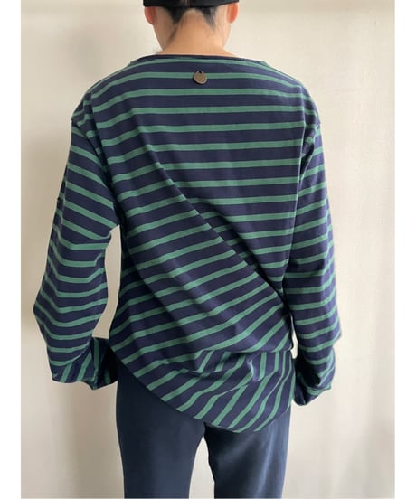NAM "Banana  Basque Shirt"  (Navy×Green)