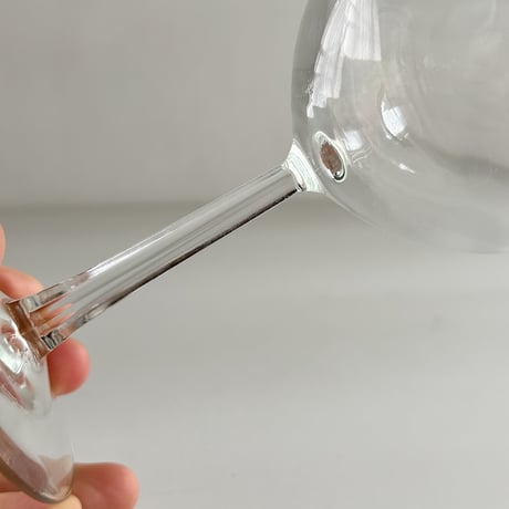 round glass with hexagon stem 70-80s France