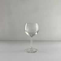 round glass with hexagon stem 70-80s France