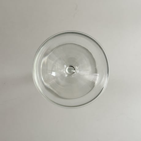 round glass with hexagon stem 70-80s France