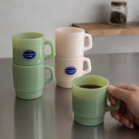 MILK GLASS STACKING MUG