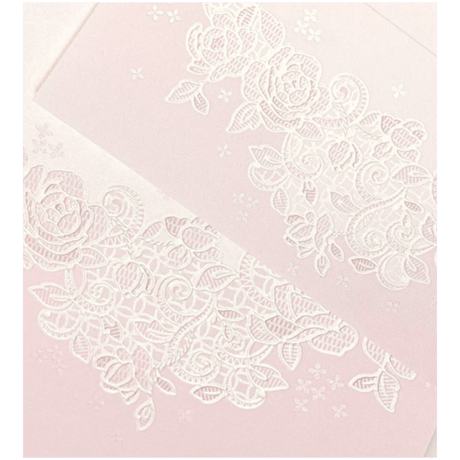 便せん　ローズ　エンボス加工