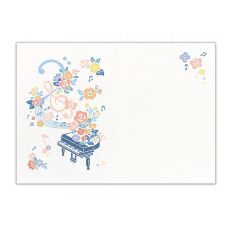 多目的カード　ピアノ　立体　グリーティングカード