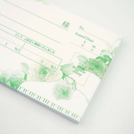 領収書　ミュージックローズ　バラと音符　複写　領収証