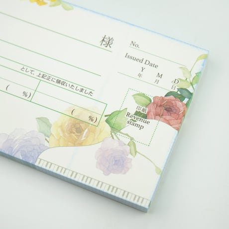 領収書　ミュージックローズ　バラと音符　複写　領収証
