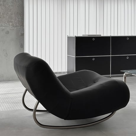 予約販売8月下旬～9月上旬頃発送予定　chair-03115　Rocking Leather Sofa ラウンジチェア 1人掛けソファ