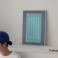 予約販売10月下旬～11月上旬頃発送予定　poster-03199　Swimming Pool ホワイトフレーム アートポスター 50×35cm