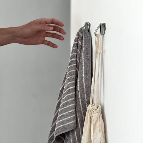 予約販売9月下旬～10月上旬頃発送予定　wall-03139　Utility Clip ステンレス ウォールフック 2個セット