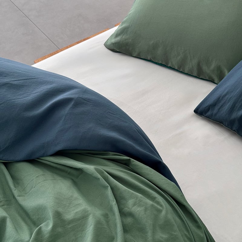 beddingsets-03170 green×blue リバーシブル 布団カバーセット |