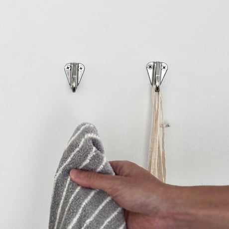 予約販売9月下旬～10月上旬頃発送予定　wall-03139　Utility Clip ステンレス ウォールフック 2個セット