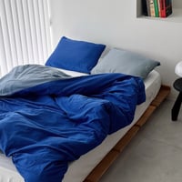 beddingsets-03180　blue×light blue リバーシブル 布団カバーセット