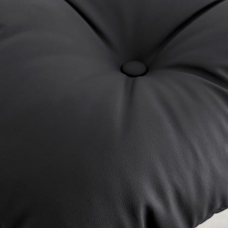 予約販売9月下旬～10月上旬頃発送予定　chair-03117　ステンレス×天然木フレーム パテッド ラウンジチェア オットマン 1人掛けソファ