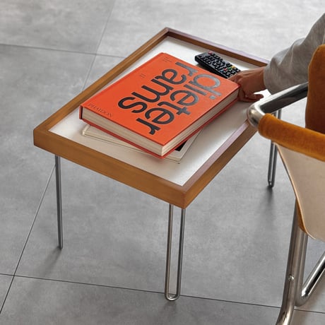 table-03218　天然木 カラー天板 ミニコーヒーテーブル 52×36cm