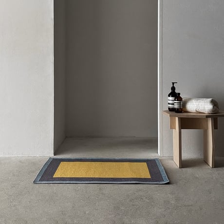 予約販売9月中旬～9月下旬頃発送予定　rug-03110　バイカラー ラインフレーム ラグ 50×80cm